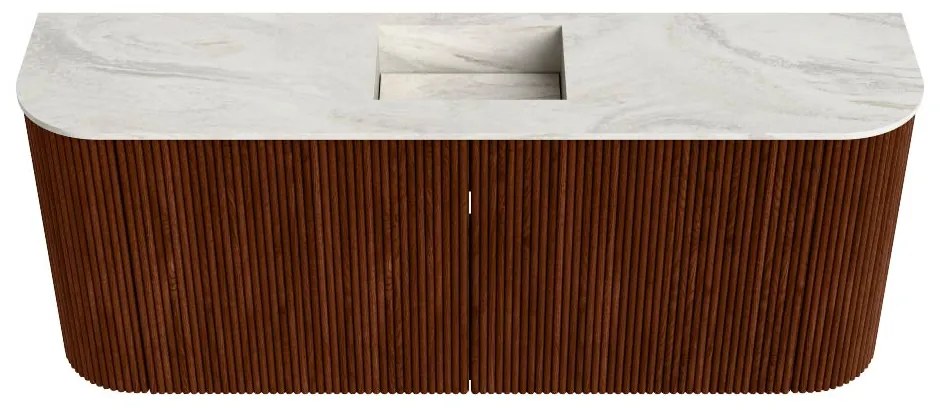 Mondiaz Joya DLux 105cm toiletmeubel ronding links/rechts ruby met wastafel faye midden zonder kraangat ostra