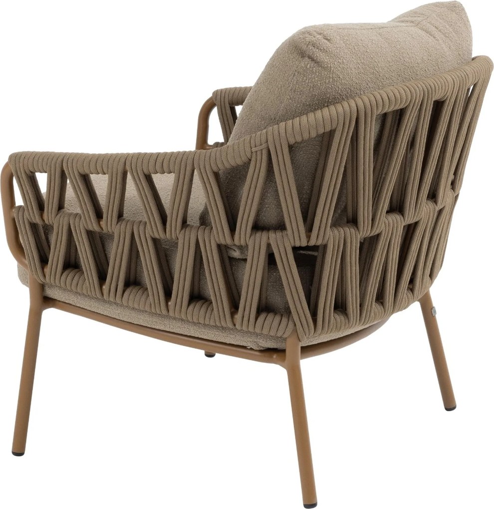 4 Seasons Outdoor Seasons Biarritz Low Dining Chair Amber With Cushions(per Stuks) Rope Taupe