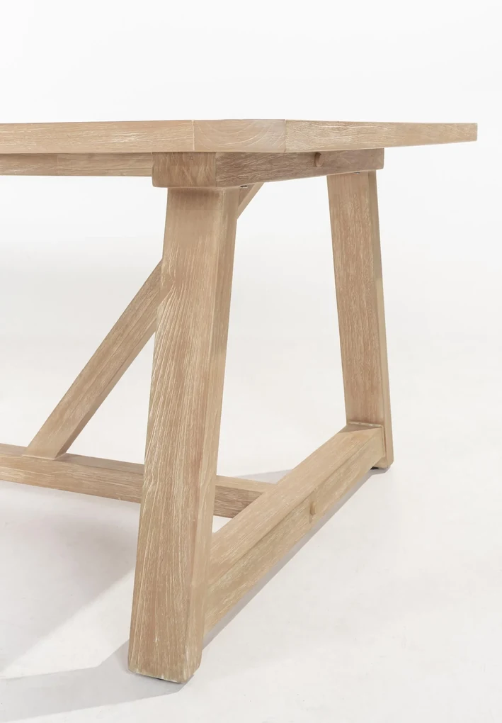 Taste by 4 Seasons Noah tuintafel van geborsteld teak met blad 260 x 100 cm Tuintafel houtkleur weerbestendig