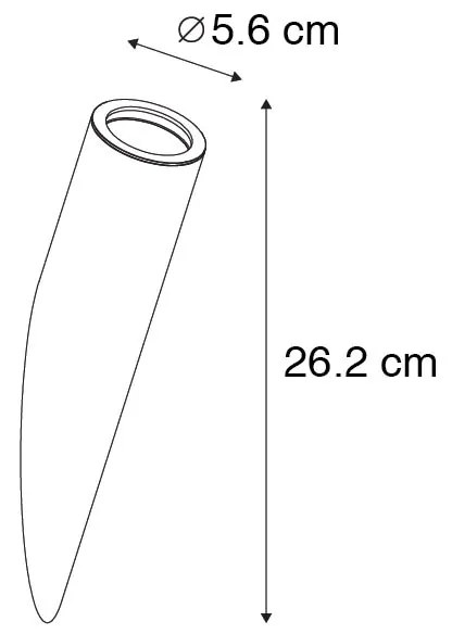 Moderne wandlamp zwart GU10 50mm - Slam