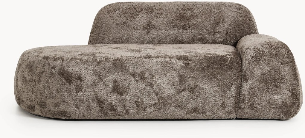 Teddy bouclé bank Wolke (2-zits) met chaise longue