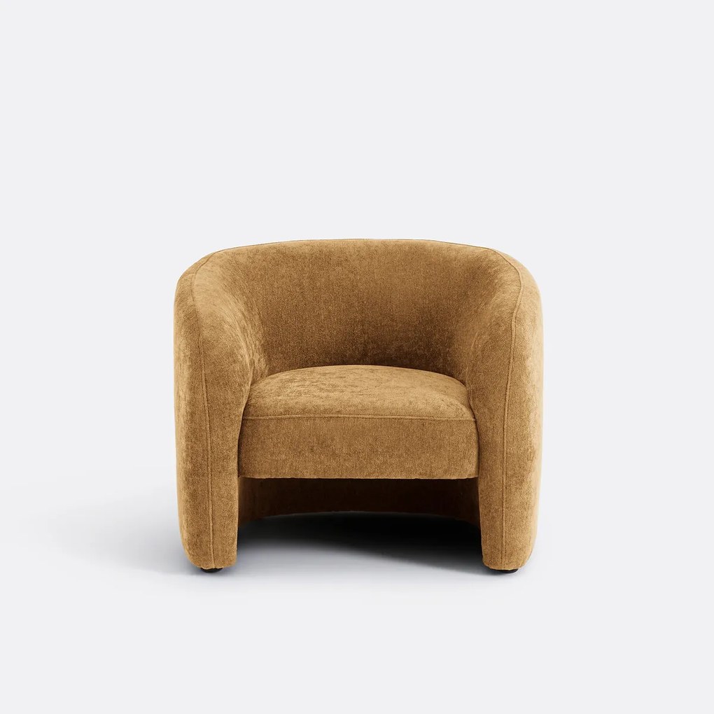 Fauteuil in fijne chenille, LANDINE