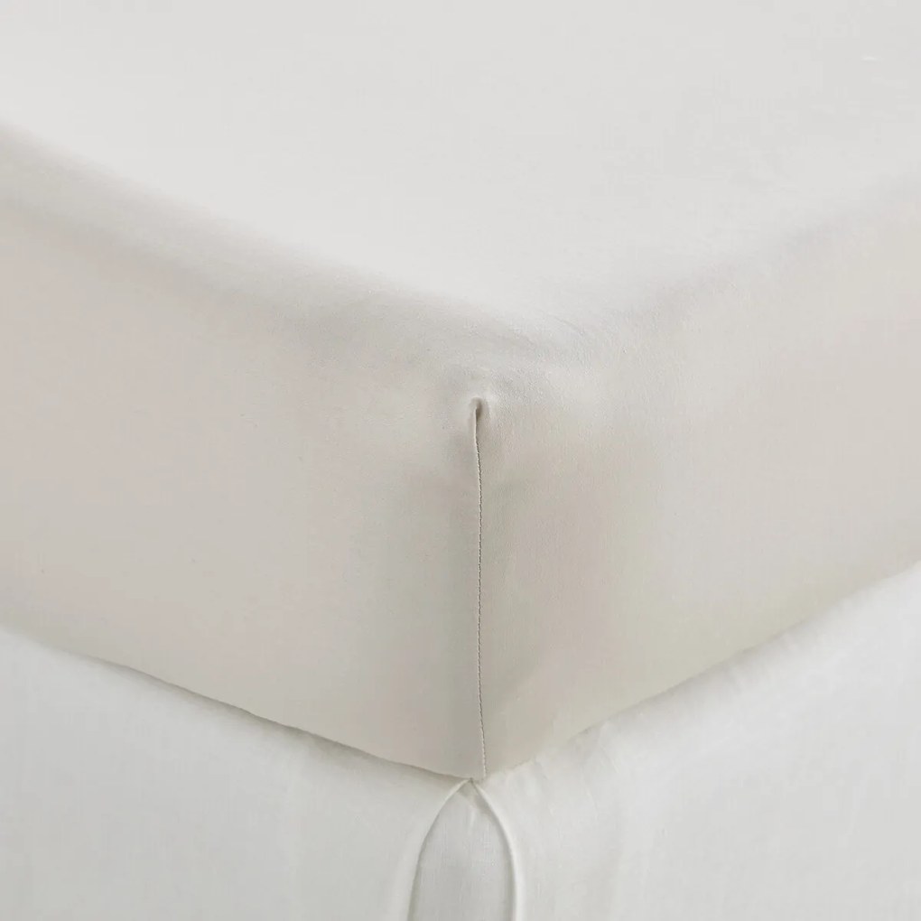 Hoeslaken satijn katoen, 153 draden, 30 cm kop, Opale