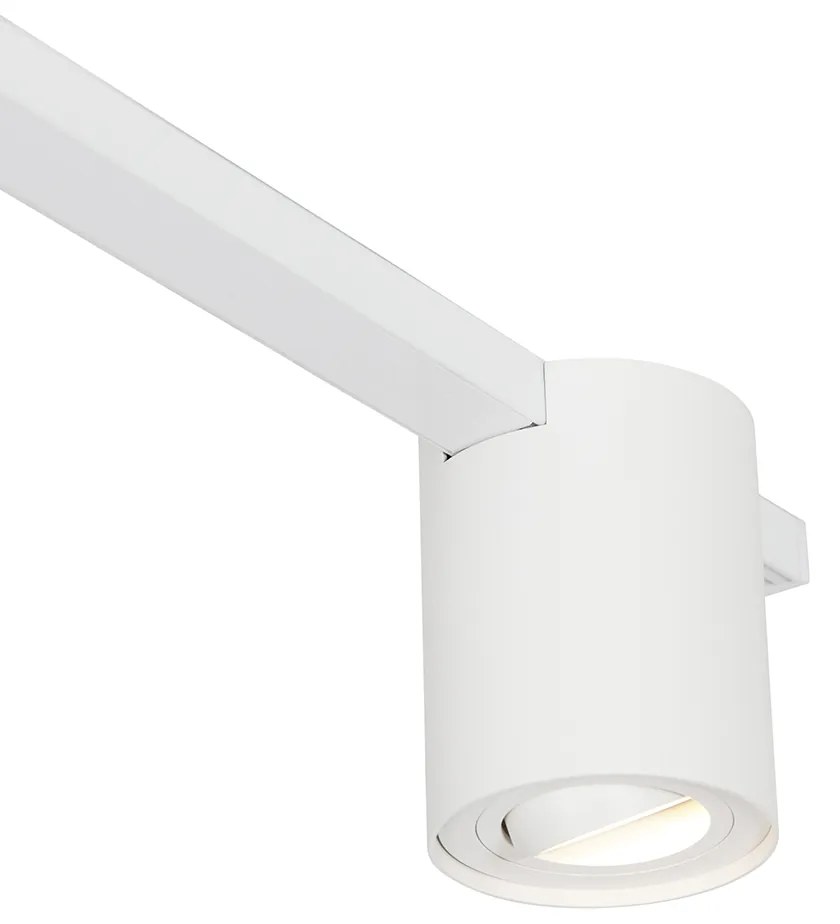 Modern 1-fase railsysteem met 5 Spot / Opbouwspot / Plafondspots wit - Rondoo Up Modern GU10 Binnenverlichting Lamp