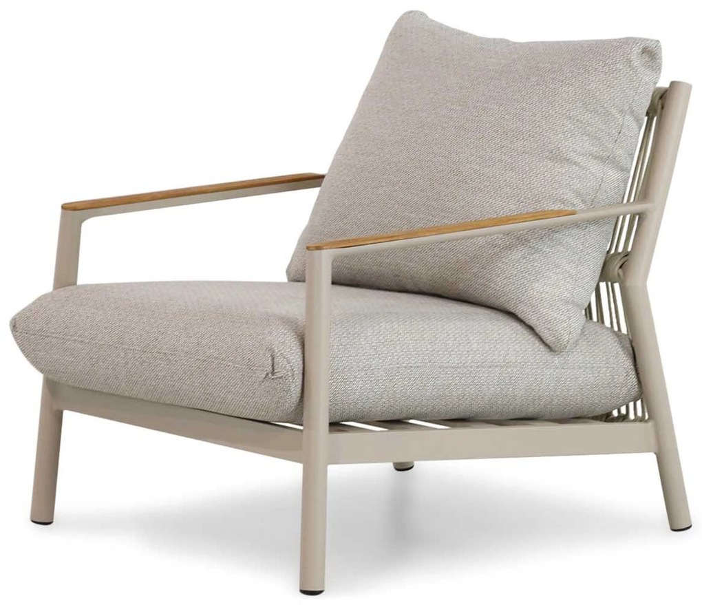Tuinstoel Aluminium/teak Grijs-antraciet Coco Sevilla