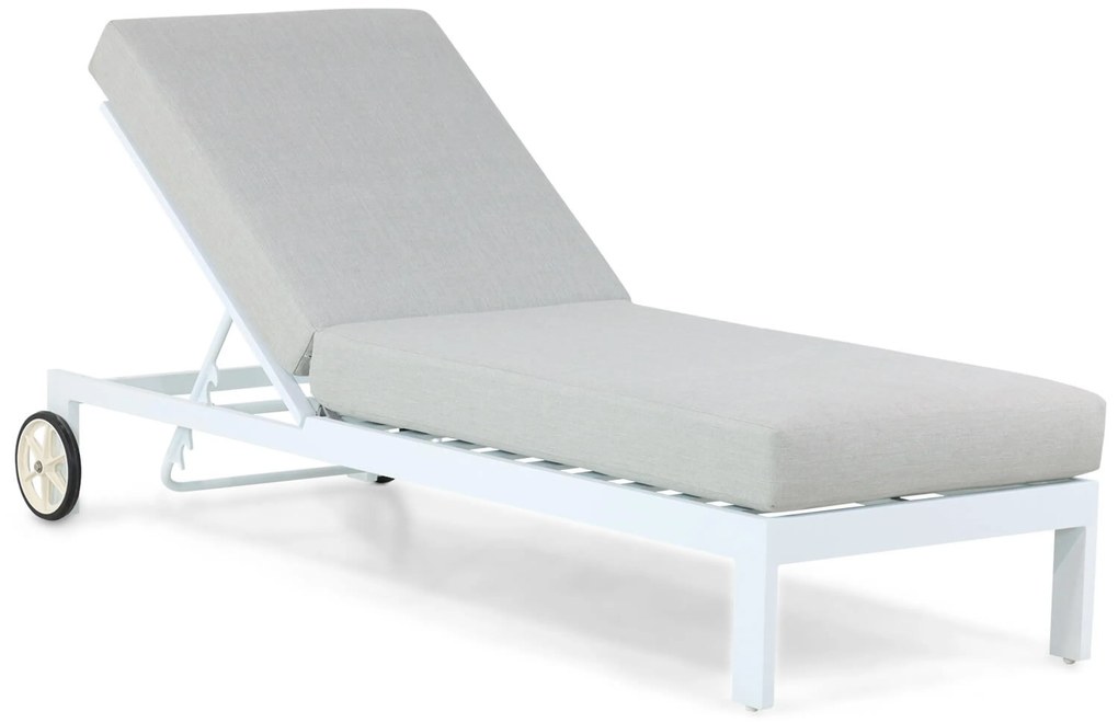 Santika Mulsanne Lounger Aluminium Wit