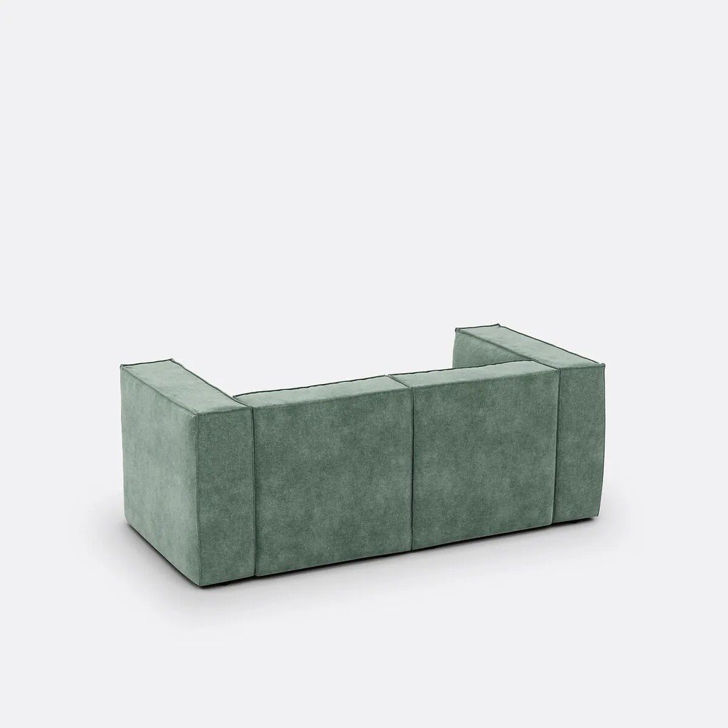 Modulaire bank, 2-zit, in gestructureerd fluweel, Seven