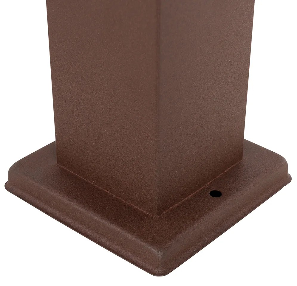 Buitenlamp roestbruin 45 cm met stopcontact IP44 - Malios