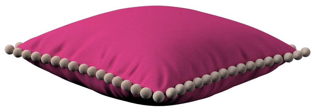 Dekoria Kussenhoes Wera met pompons, roze 45 x 45 cm