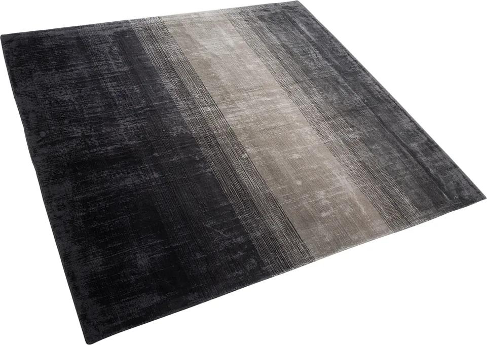 Vloerkleed grijs/zwart 200 x 200 cm ERCIS