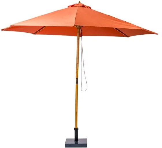 WOOD Parasol zonder parasolvoet roest kleurig H 260 cm; Ø 300 cm