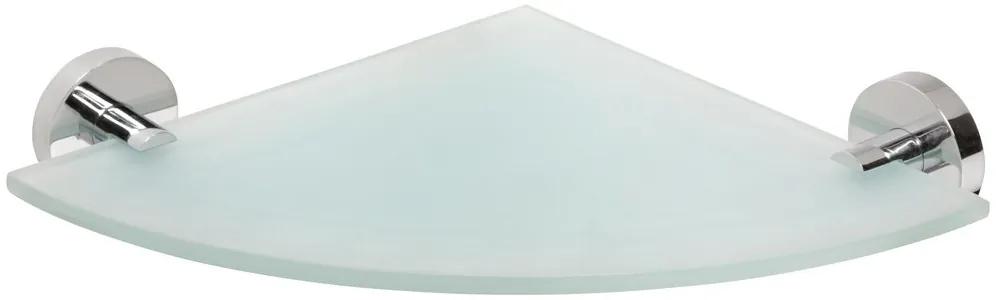 Sapho X-Round glazen hoekplanchet 25cm chroom