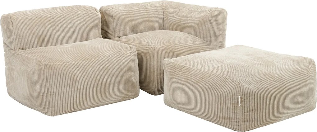 Zen Modulaire Zitzak Corduroy - 3-delig - Stone
