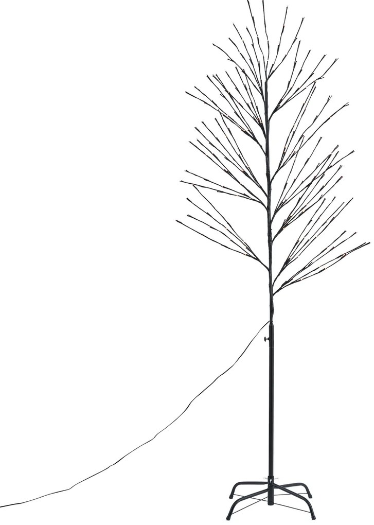 Kerst kerstboom zwart 200cm incl. LED IP44 - Vixen