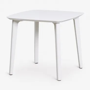 Tuinvierkante Tafel 85x85 Cm Van Polypropyleen Scand Wit - Sklum