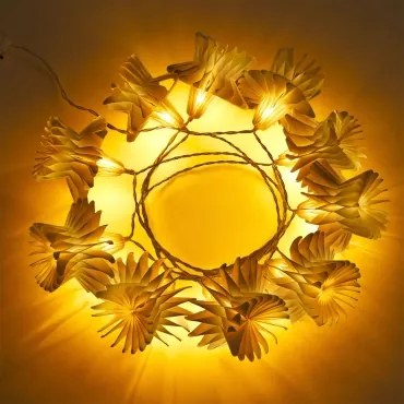 Decoratieve Slinger Met Led-lichtjes Van Papier Silea Gardenia Wit - Sklum