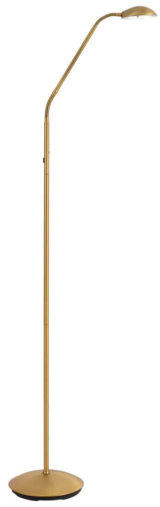 Moderne vloerlamp brons incl. LED 3-staps dimbaar oplaadbaar - Waldorf