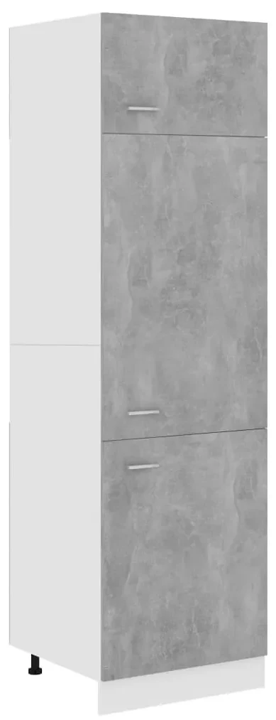 vidaXL Koelkastkast 60x57x207 cm spaanplaat betongrijs