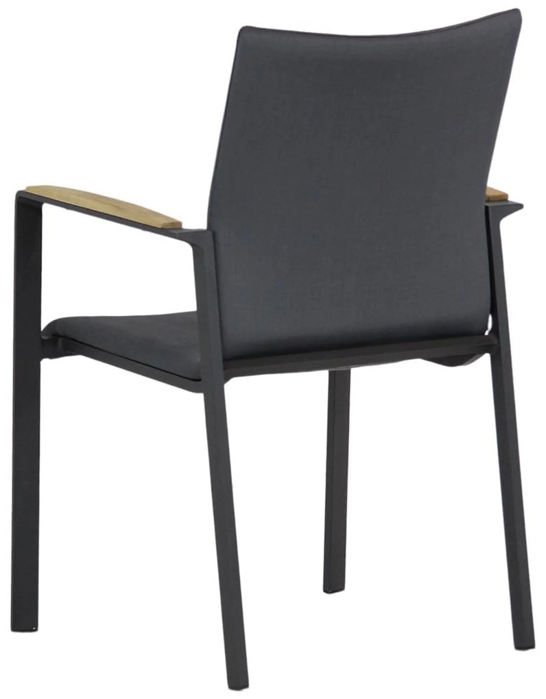 Tuinstoel stapelbaar Aluminium/textileen Grijs-antraciet Lifestyle Garden Furniture Brandon antraciet