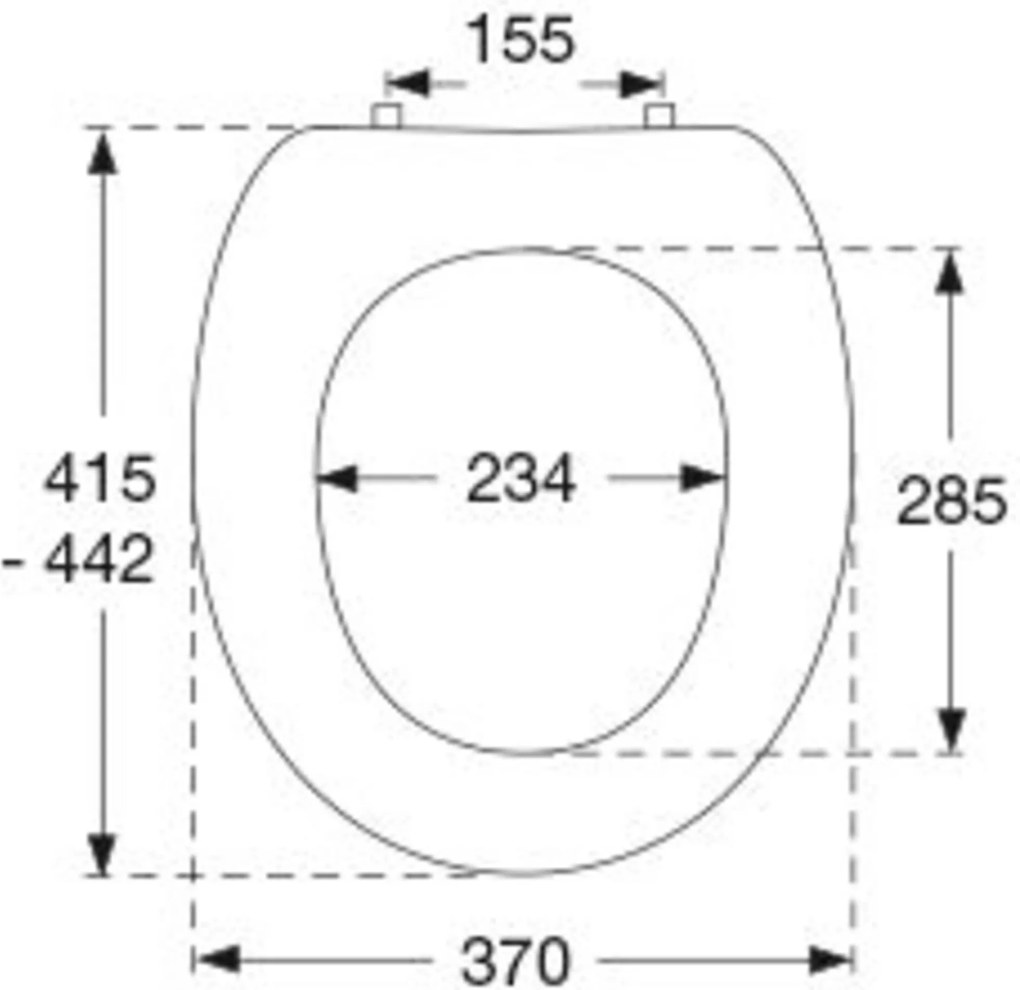 Pressalit Objecta/Projecta/Projecta plus polygiene toiletbril zonder deksel wit