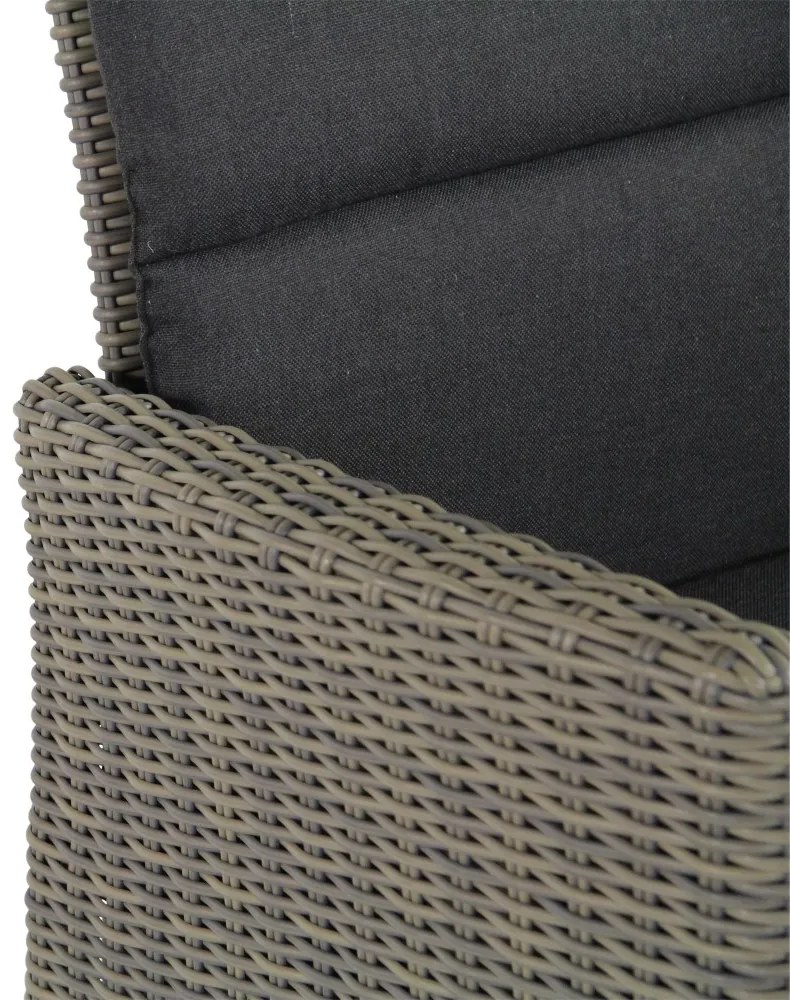 Verstelbare Tuinstoel Wicker Taupe-naturel-bruin Garden Collections Madera