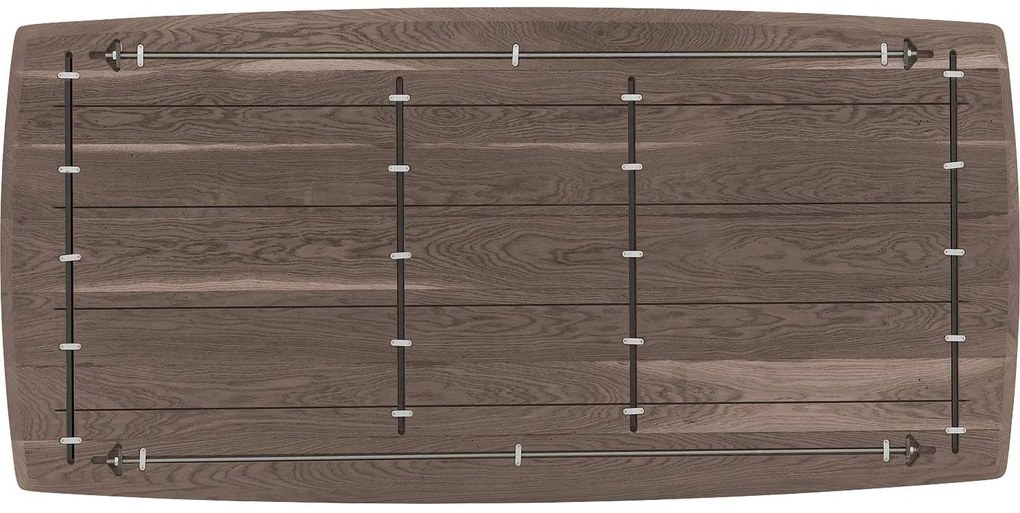 Goossens Excellent Eettafel Uniek, Semi rechthoekig 200 x 100 cm