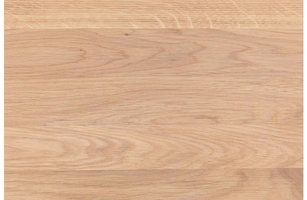 Goossens Nachtkastje Ord, Metaal ral 9005 zwart, met lade en bovenblad massief eik, 40 x 35 x 57 cm hoog