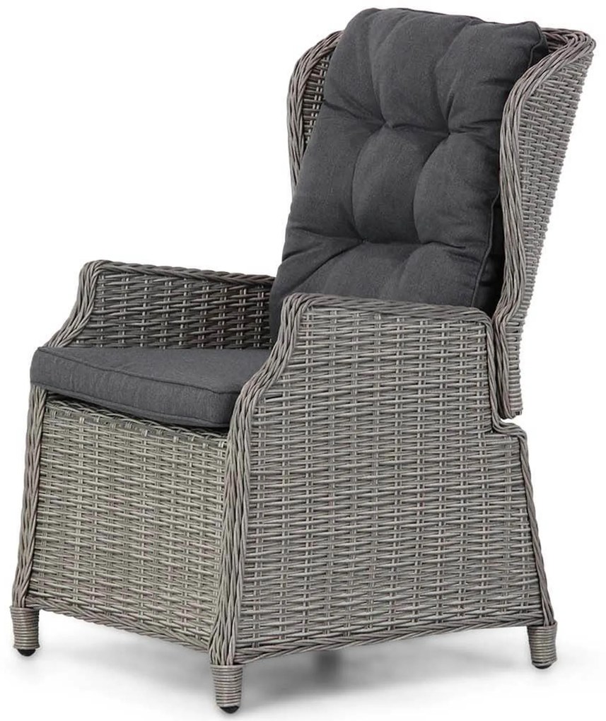 Tuinset 6 personen 240 cm Wicker Grijs Garden Collections Edingburgh/Boston