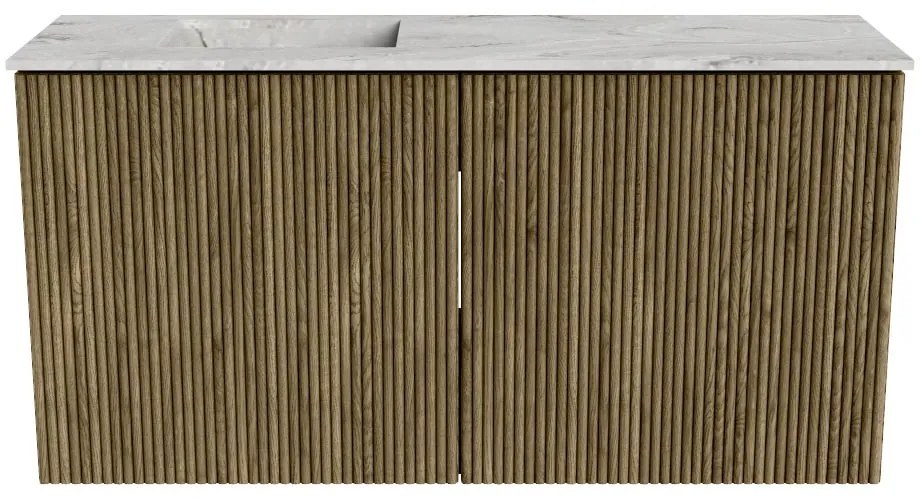 Mondiaz Joya DLux 80cm toiletmeubel dusk met wastafel faye links zonder kraangat glace