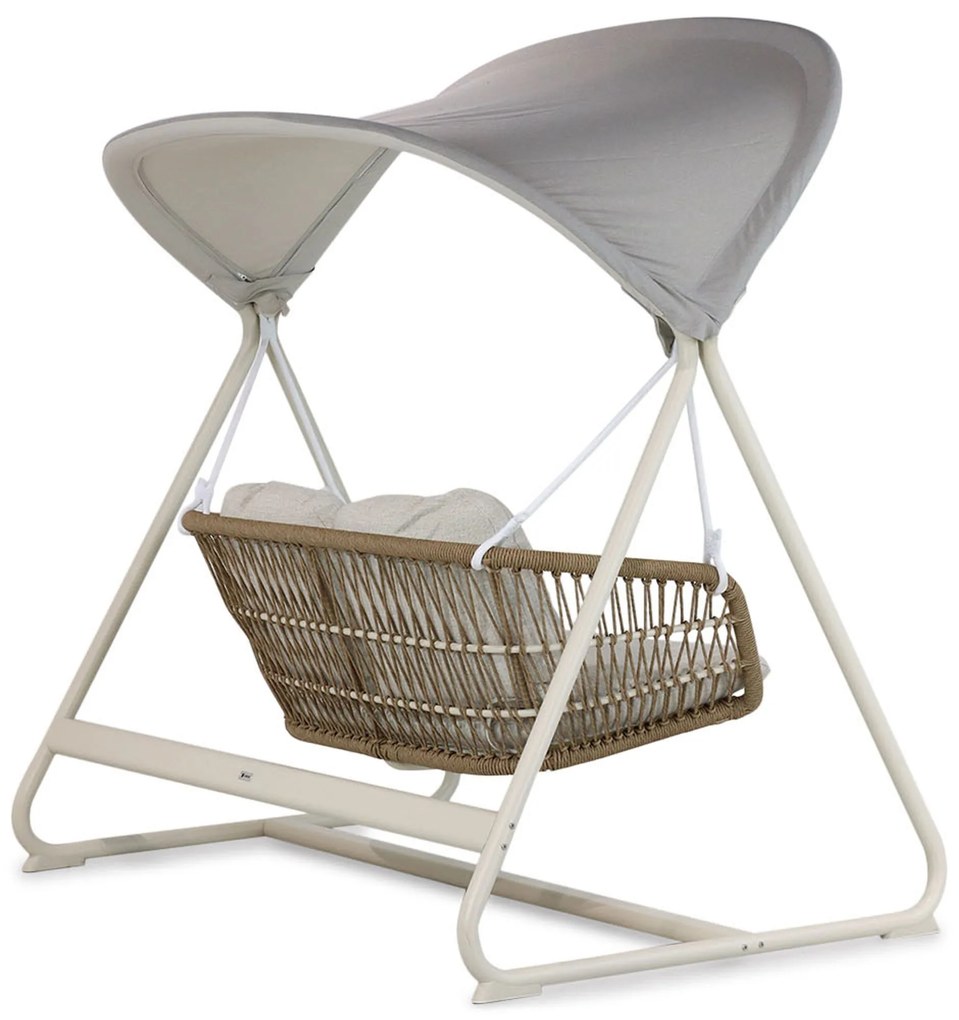 Coco Bali Schommelbank Aluminium/Rope Taupe
