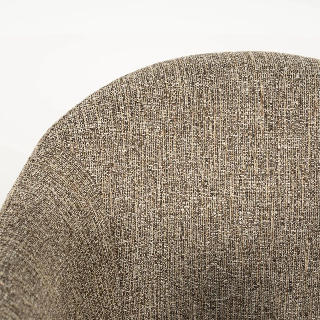 Eleonora Connor Fauteuil Draaibaar Bruine Stof
