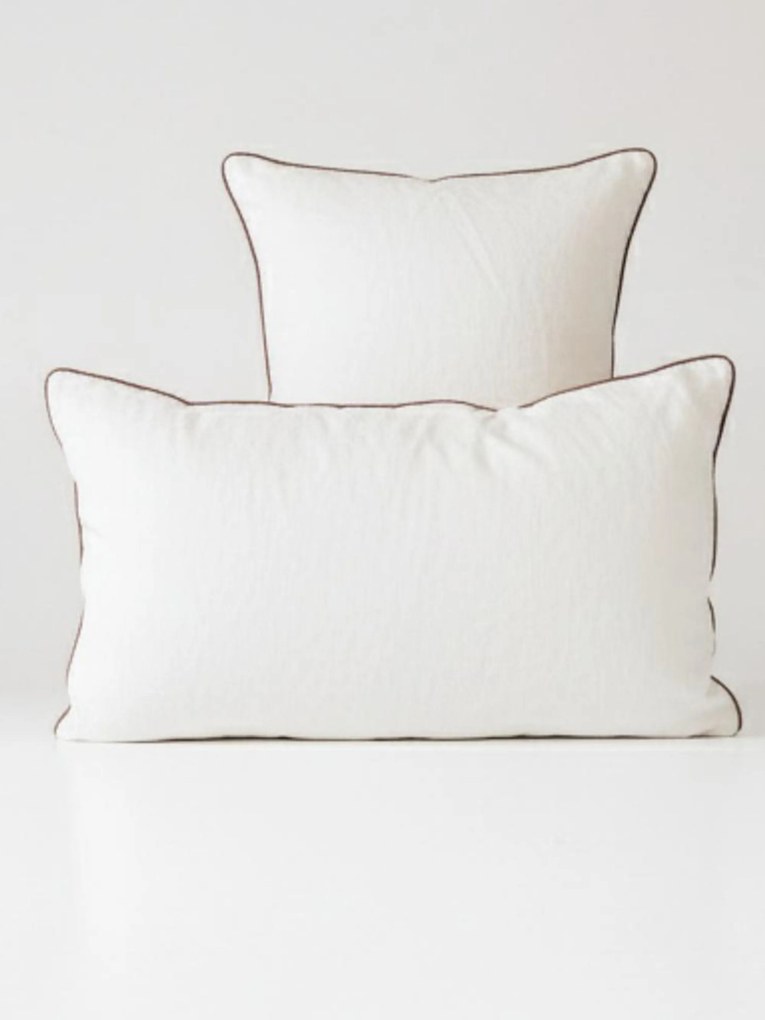 Linnen kussenhoezen White Natural, 2-delig