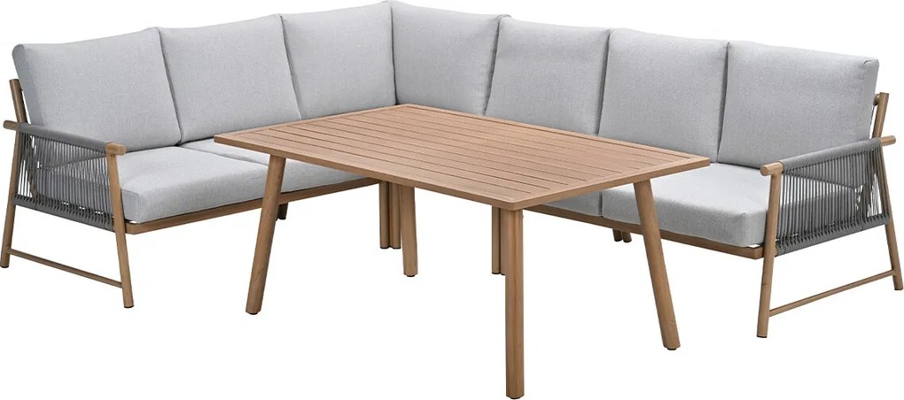 Garden Impressions Hannie lounge dining set 5-delig - light teak look