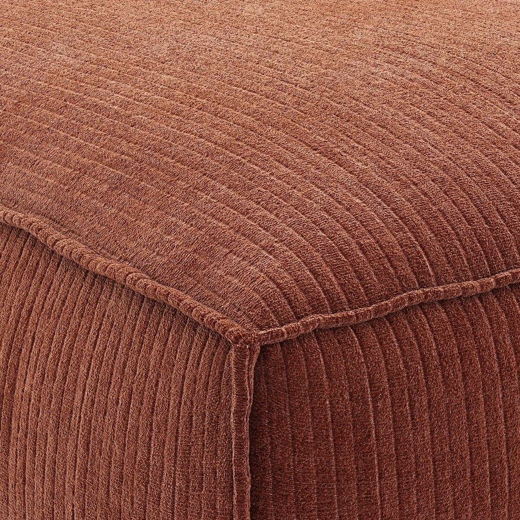 Modulaire poef, geribd vintage fluweel, Seven