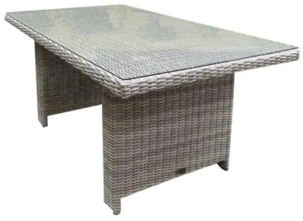 San Marino lounge-diningtafel 146x84,5xH66,5 cm wit grijs