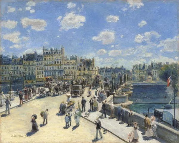 Kunstreproductie Pont Neuf, Paris, 1872, Pierre Auguste Renoir