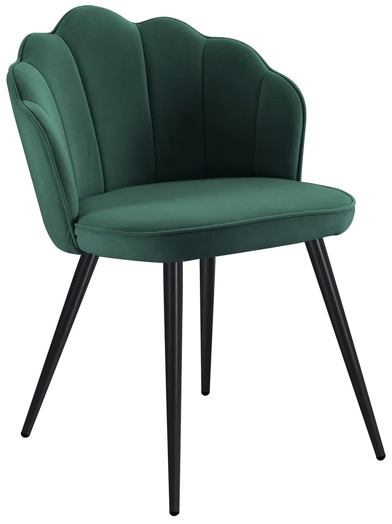 Blume Fluwelen Stoel Zwart Poten