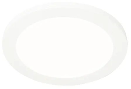 Plafonnière wit 22,5 cm incl. LED 3-staps dimbaar IP44 - Steve