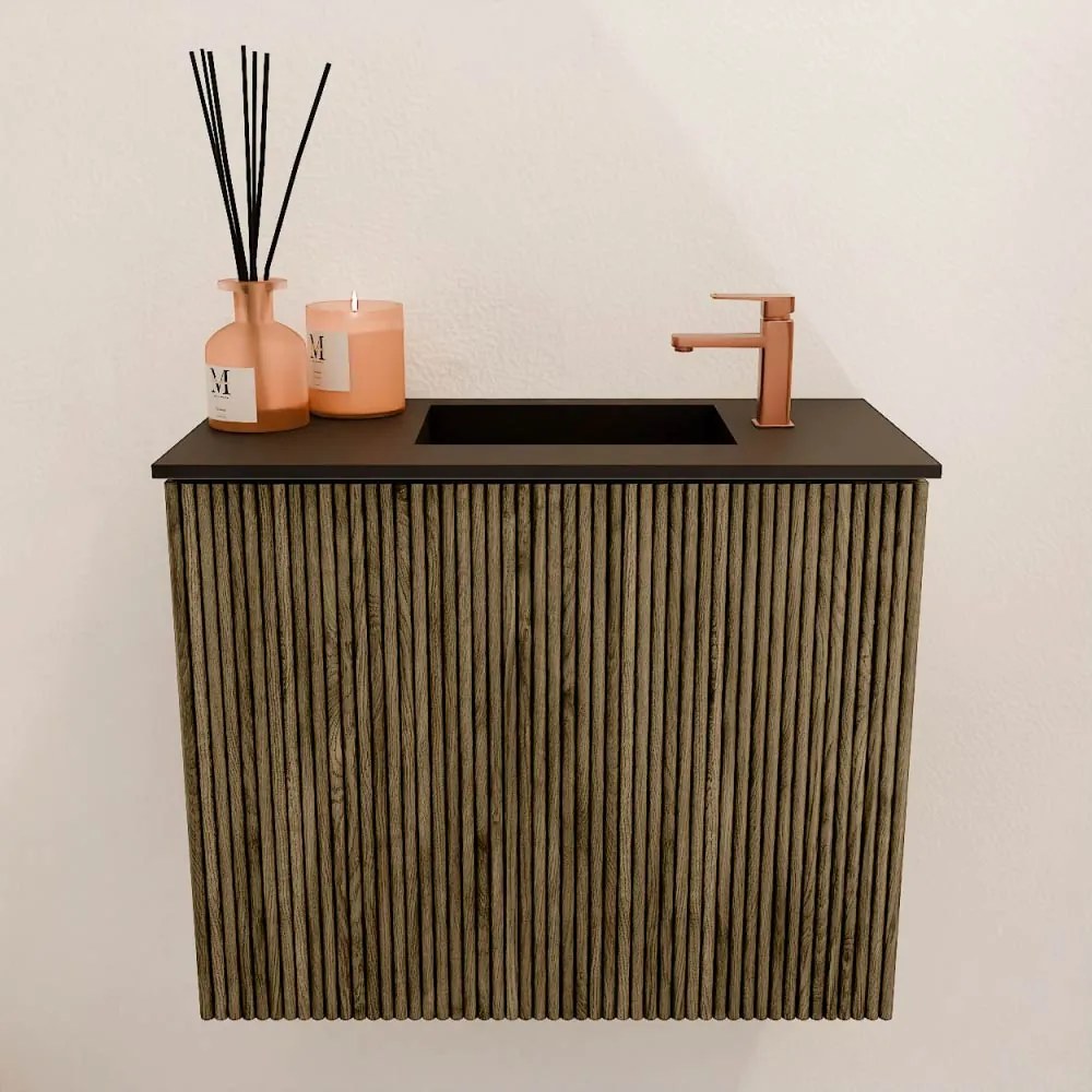 Mondiaz Joya 50cm toiletmeubel dusk met wastafel faye rechts 1 kraangat urban