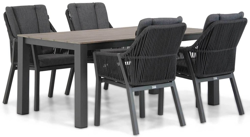 Tuinset 4 personen 180 cm Aluminium/Rope Grijs Lifestyle Garden Furniture Verona/Valley