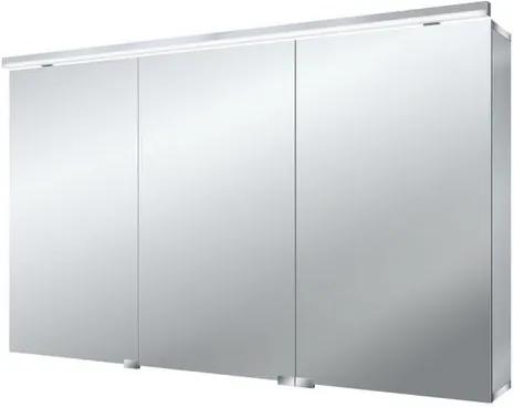 Emco Asis pure spiegelkast 120cm met 3 deuren en led verlichting aluminium 979705084