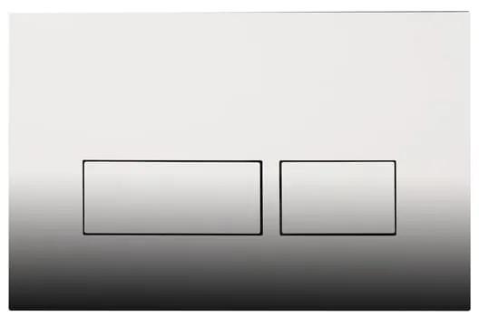 Blinq Chelmer bedieningsplaat - rechthoekige knoppen - glans chroom