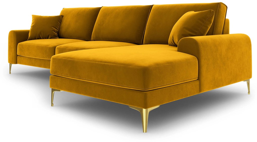 4.5-zitshoekbank Madara rechts velvet | Mazzini Sofas
