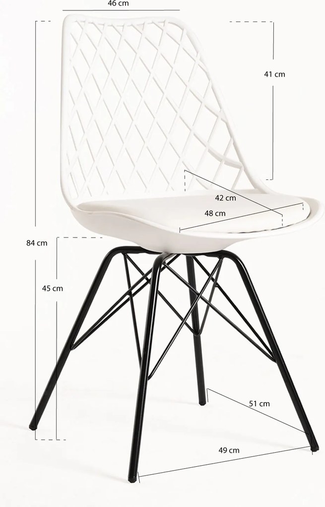 Pakket 4 Stoelen van Iron Mima