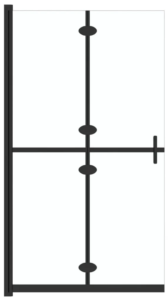 vidaXL Inloopdouchewand inklapbaar 110x190 cm ESG-glas transparant