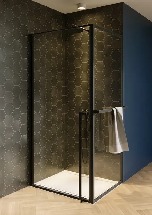 Riho Lucid GD201 douchecabine 100x80cm mat zwart