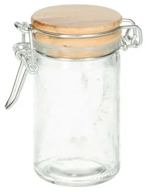 Beugelpotje met houten dop, glas,Ø 4,5 cm