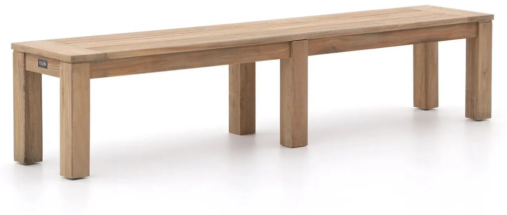 Picknickbank ROUGH  | Teakhout | 3 personen | Tuinbank Old Teak Greywash | 210cm | Kees Smit Tuinmeubelen