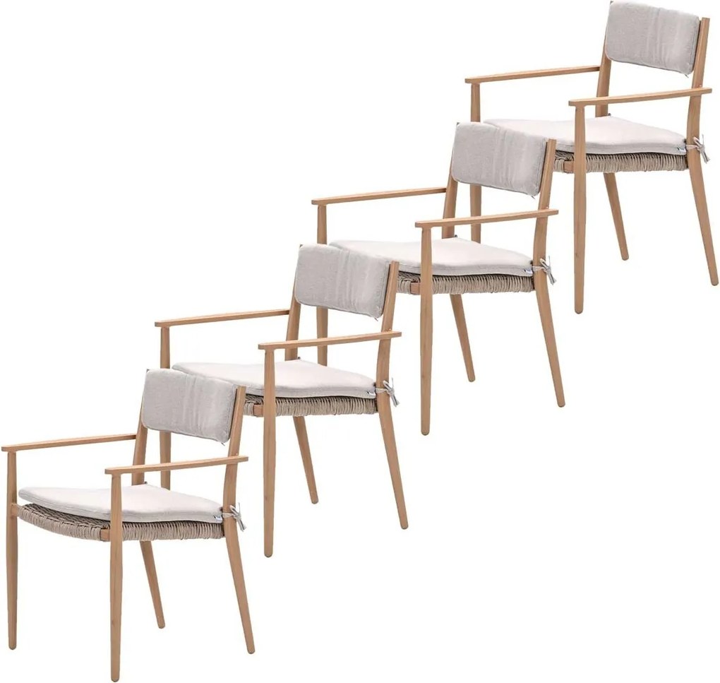 Garden Impressions Lily tuinstoel light teak - 4 stuks