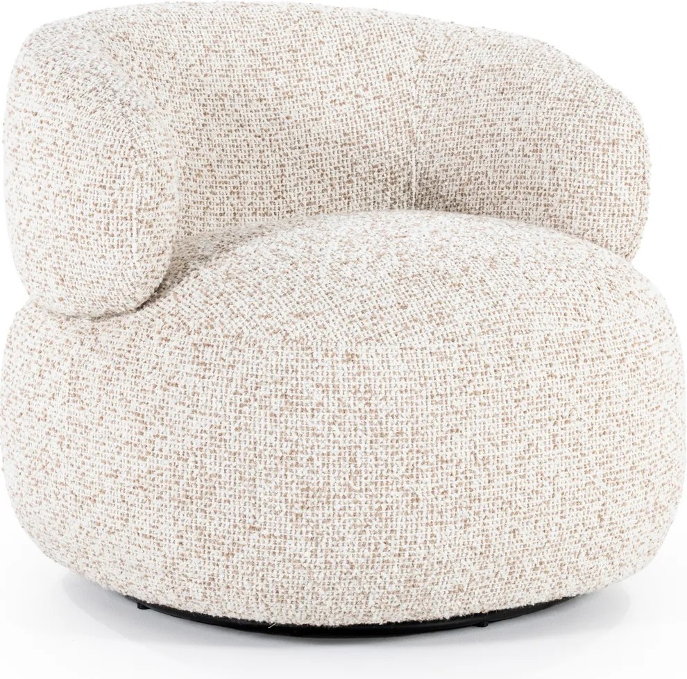 Beige Fauteuil Rond Draaibaar